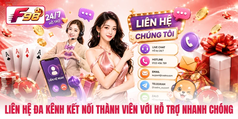 Liên hệ đa kênh kết nối thành viên với hỗ trợ nhanh chóng